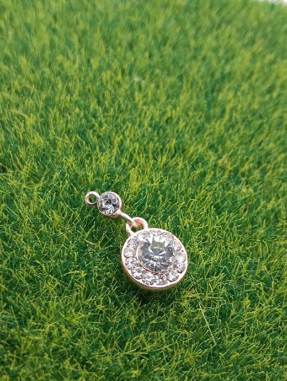 Sparkling Clear Crystal Drop Pendant Necklace Charm P423 - Picture 2 of 3